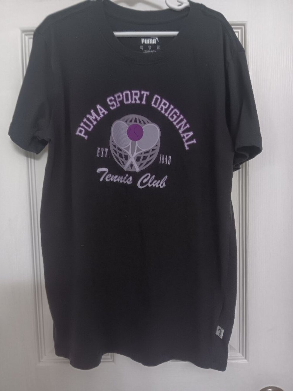 Puma Men's Puma Sport Original Tennis Club Black Tee - XS